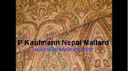 Click for video and image page of paisley damask on P Kaufmann's woven jacquard Pattern Nepal, Color Mallard