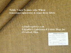 Discount Upholstery and Home Decor Transitional Style Pattern Nubby Linen Texture color Wheat Fabric