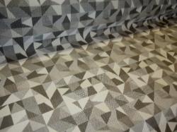 premium heavy soft breathable woven contemporary geometric pattern, high end and upscale outdoor fabric