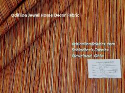 Orange, tan, rust, purple, on natural modern Stripe Fabric