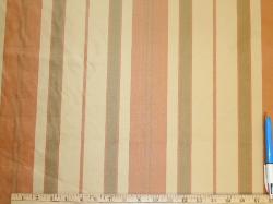 Sample of Striped Canvas in color Orange Sherbert, Upholstery Fabric