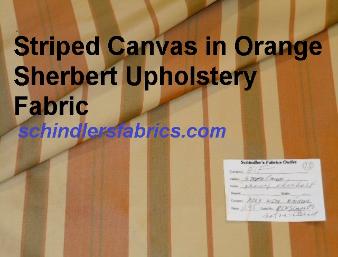 Striped Canvas in Orange Sherbert Upholstery Fabric from our Erie Islands Design with the basics collection discounted to design cheap