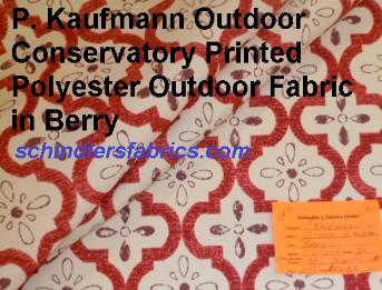 P Kaufmann Outdoor Conservatory Berry Decorator Fabric