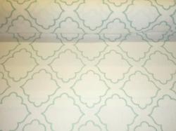 a rich embroidered geometric ogee quatrefoil design fabric from the Boudoir Collection