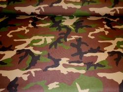 Pattern Padre Camo outdoor and marine canvas in camouflage on cutting table
