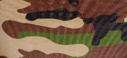Swatch of Discount Marine and Outdoor Canvas Camo, colors black, tan, green and dark brown