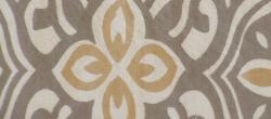 Swatch of geometric floral design Alahambra in Taupe