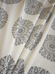 Draped curtain image of Medallion design Chakra in Smoke