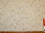 Sample of Extra Wide Floral Vine Trellis Drapery Fabric in Natural and Taupe