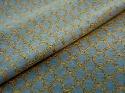 Chenille Upholstery Fabric in Mineral Blue