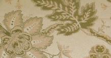 Swatch of Discount Color Mint World Wide Fabrics, classic woven floral pattern Home Decor Fabric