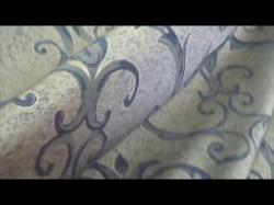 Click for page of images and video, Closeout Damask Jacquard Pattern Province Upholstery Fabric color metal
