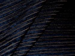 Railroaded Cut Velvet Stripe Fabric Pattern Allman in Navy for upholstery