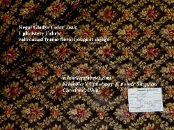 Premium high end upscale classic sophisticated railroaded frame floral bouquet design upholstery fabric