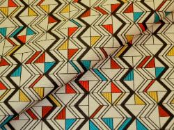 funky upscale multicolor contemporary geometric woven zigzag design upholstery fabric