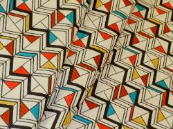 Funky Upscale Contemporary Multicolor zigzag Geometric Upholstery Fabric