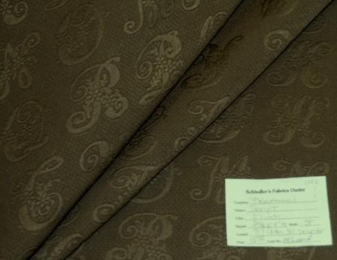 Schindler's Fabrics and Upholstery Shop tag for P Kaufmann Script in Flint