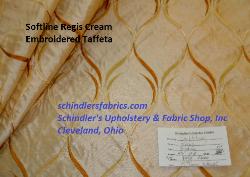 Embroidered Taffeta scroll design for Window Treatments