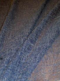 Softline Pattern Netherwood color Navy by the yard in stock, rough textured gauze weave drapery sheer fabric