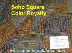 Schindlers Shop tag for Soho Square Color Royalty Upholstery Fabric