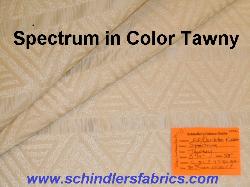 Schindlers Fabrics Shop tag for Spectrum in Color Tawny Decorator Fabric