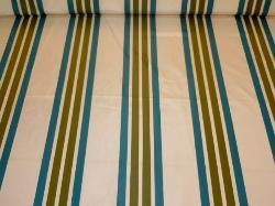 Stripe Faux Silk Decorator Fabric Pattern Enclave Color Turquoise