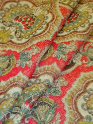 Railroaded Pattern Tabitha  color Teal Tomatoe upholstery fabric