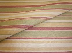 Closeup folded image of Railroaded Stripe Upholstery and Home Decor Fabric, pattern Tahitian Night, Color Garden