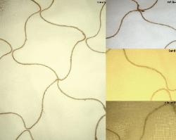 Sheer Embroidered Faux Silk contemporary rope diamond design, Pattern Tangier, colors