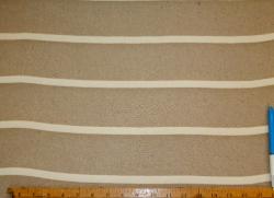 Taupe Wide Stripe Upholstery Fabric railroaded stripe pattern