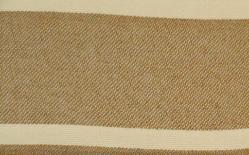 Taupe Wide Stripe Upholstery Fabric railroaded stripe pattern