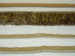 Taupe Offwhite Fabric Upholstery Trim Collection Decorative furniture window treatment