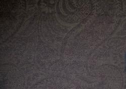 Closeup of textured pattern decorator fabric, in color Charcoal