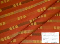 Schindlers Upholstery Shop tag for Pattern Traffic in color Mango, Upholstery Fabric a Polyester Nanotex Commercial Contract Hospitality