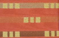 Swatch of Discount Color Mango Nanotex, Commercial Contract Hospitality Geometric pattern decorating Fabric