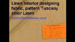 Click for video and image page of Linen interior designing fabric pattern Tuscany color Linen