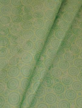 Draped curtain image of Pattern Cosmo in color Green, Upholstery Fabric woven Polyester, a Contemporary with Circles pattern