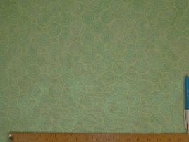 Sample of Discount Contemporary with Circles pattern Color Green Upholstery Fabric
