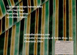 Cut Velvet Stripe Pattern Alley color Sea Glass