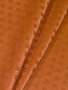 Draped curtain image of Swavelle/Millcreek Diamond Textured Fabric Color Yam, for furniture upholstering and other home decor