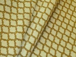 Discounted High End Ecru Gold Chenille Upholstery Fabric
