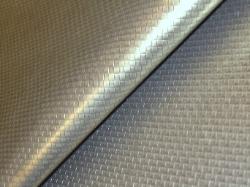 Silver Basketweave vinyl upholstery fabric  contemporary metallic look