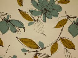 Pattern Water Lily color Cream fabric