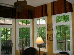 Window Treatment Dining Room Latina Model Home Homerama left kitchen valances