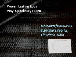 Woven Leather Look Vinyl Upholstery Fabric pattern Crochet color Black, traditional basketweave, cloth backed PVC upholstery fabric 