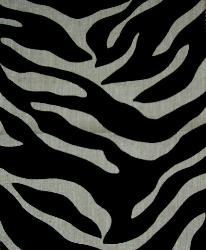 Zebra Print Linen Decorator Fabric, black on natural, for multiuse home decor, suitable for bedding, curtains, drapes other widow treatment, valances, upholstered cornices and headboards, accent pieces