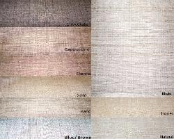 Solid-color in a rich grass cloth-like texture, colors