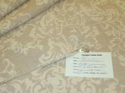 Barcelona Linen premium high end home decor tone on tone fabric floral crest damask design natural