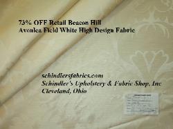 discount Beacon Hill Avonlea Field White High Design tone on tone embossed textured damask Decorating Fabric Luxury Natural