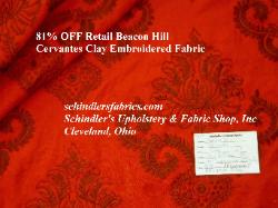 discount Beacon Hill Cervantes Clay High Design embroidered damask Decorating Fabric